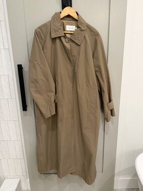 Mijeong Park Minimalist Tan Trench Coat